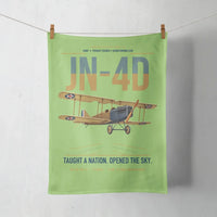 Thumbnail for Curtiss JN-4D Jenny design on light green towel