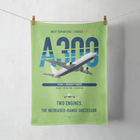 Thumbnail for Airbus A300B4 design on light green towel