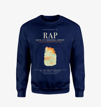 Thumbnail for Rapid City Regional Airport (RAP) design on navy blue sweatshirt