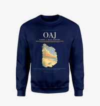 Thumbnail for Albert J. Ellis Airport (OAJ) design on navy blue sweatshirt