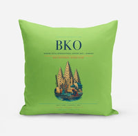 Thumbnail for Modibo Keita International Airport (BKO) design on light green pillow