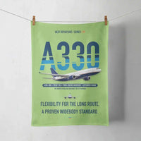 Thumbnail for Airbus A330-200 design on light green towel