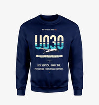 Thumbnail for Airbus U030 Flexrotor design on navy blue sweatshirt