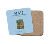 Thumbnail for Adolfo Suarez Madrid-Barajas Airport (MAD) design on light blue 1 piece coaster
