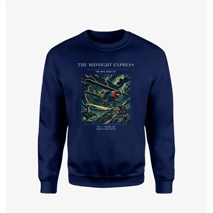 VINTAGE G4033 - The Midnight Express - Designed Sweatshirts design on navyblue