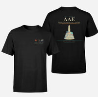 Thumbnail for Rabah Bitat Airport (AAE) design printed on black double-side t-shirt