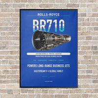 Thumbnail for BR710 vertical canvas print - framed - blue background