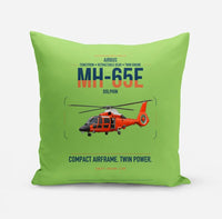 Thumbnail for Airbus MH-65E Dolphin design on light green pillow