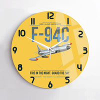 Thumbnail for F-94C Starfire design on yellow no frame wall clock