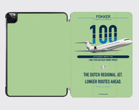 Thumbnail for Fokker 100 design on light green ipad tablet case