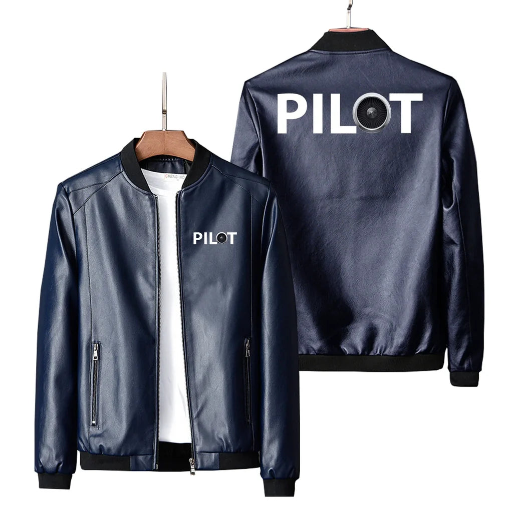 Pilot & Jet Engine Leather Jacket - view 4