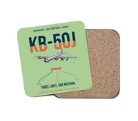 Thumbnail for KB-50J Superfortress design on light green 1 piece coaster