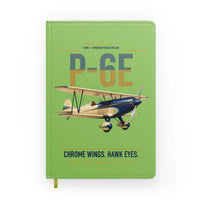 Thumbnail for Curtiss P-6E Hawk design on light green notebook