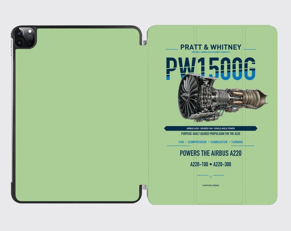 PW1500G design on light green ipad tablet case