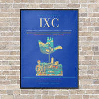 Thumbnail for Shaheed Bhagat Singh International Airport IXC — Chandigarh vertical canvas print - framed - blue background