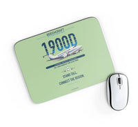 Thumbnail for Beechcraft 1900D design on light green rectangle mouse pad
