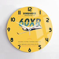 Thumbnail for Bombardier Learjet 60XR design on yellow no frame wall clock