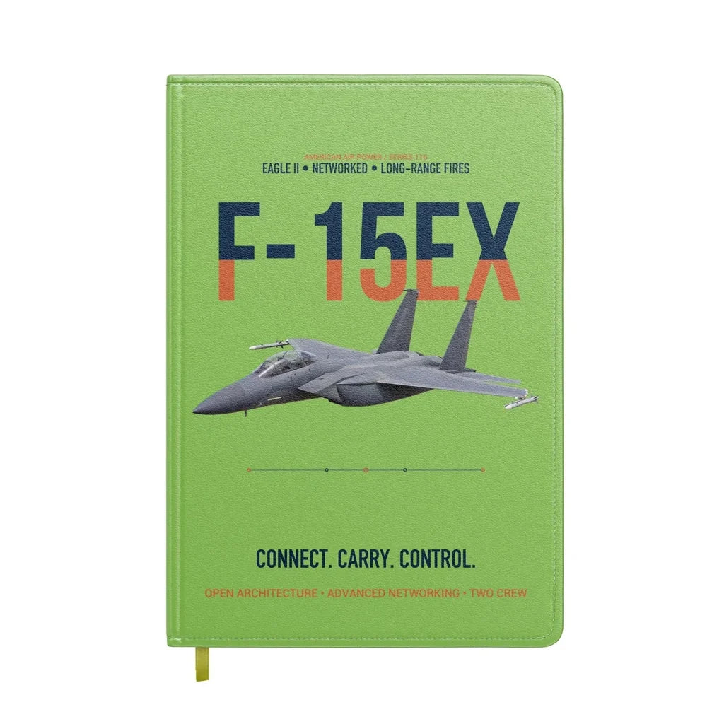 F-15EX Eagle II Connect Carry Control design on light green notebook