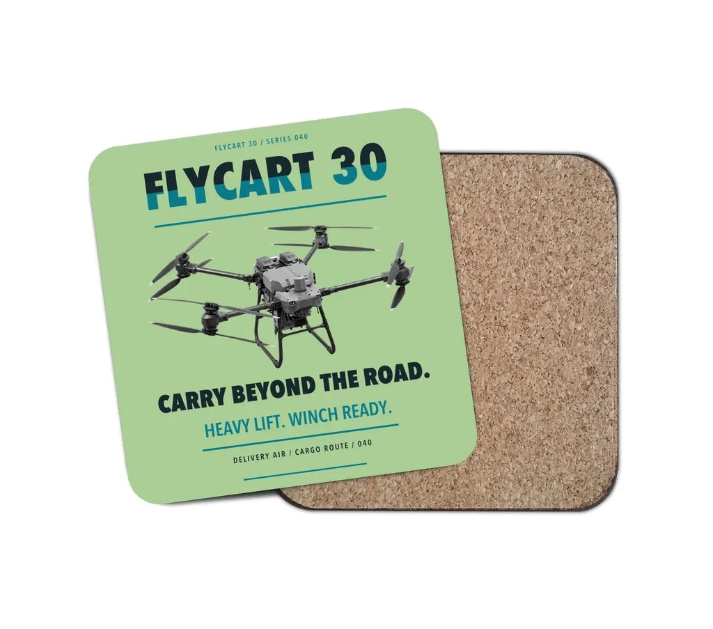 DJI FlyCart 30 design on light green 1 piece coaster