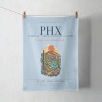 Thumbnail for Phoenix Sky Harbor International Airport (PHX) design on light blue towel