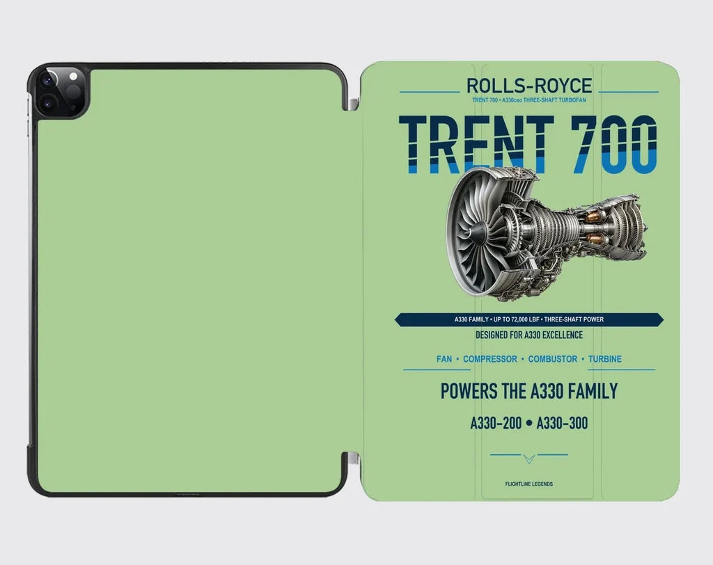 TRENT 700 design on light green ipad tablet case