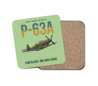 Thumbnail for P-63A Kingcobra design on light green 1 piece coaster