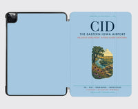 Thumbnail for The Eastern Iowa Airport Cedar Rapids (CID) design on light blue ipad tablet case