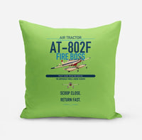 Thumbnail for Air Tractor AT-802F Fire Boss design on light green pillow