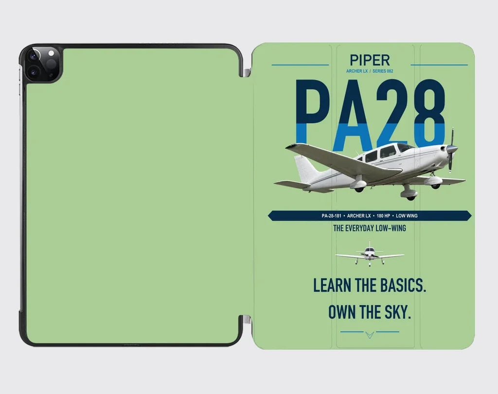 Piper PA-28-181 Archer LX design on light green ipad tablet case