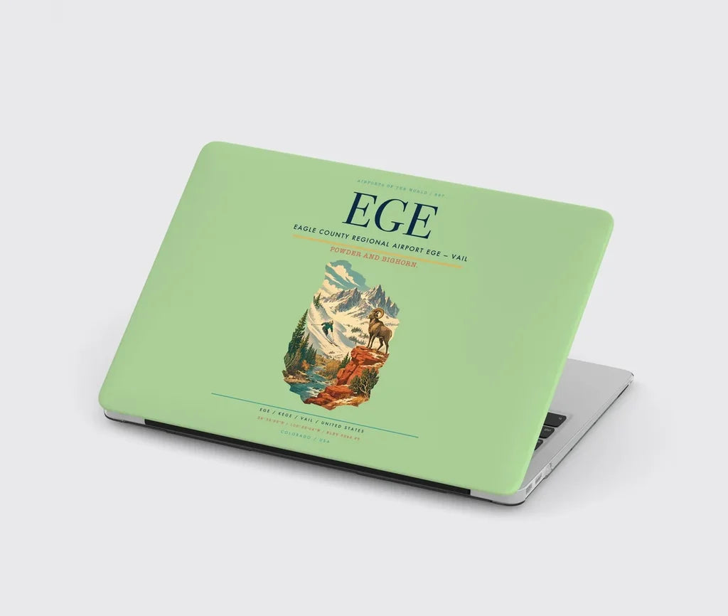 Eagle County Regional Airport (EGE) design on light green MacBook case