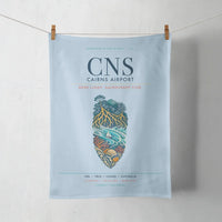 Thumbnail for Cairns Airport (CNS) design on light blue towel