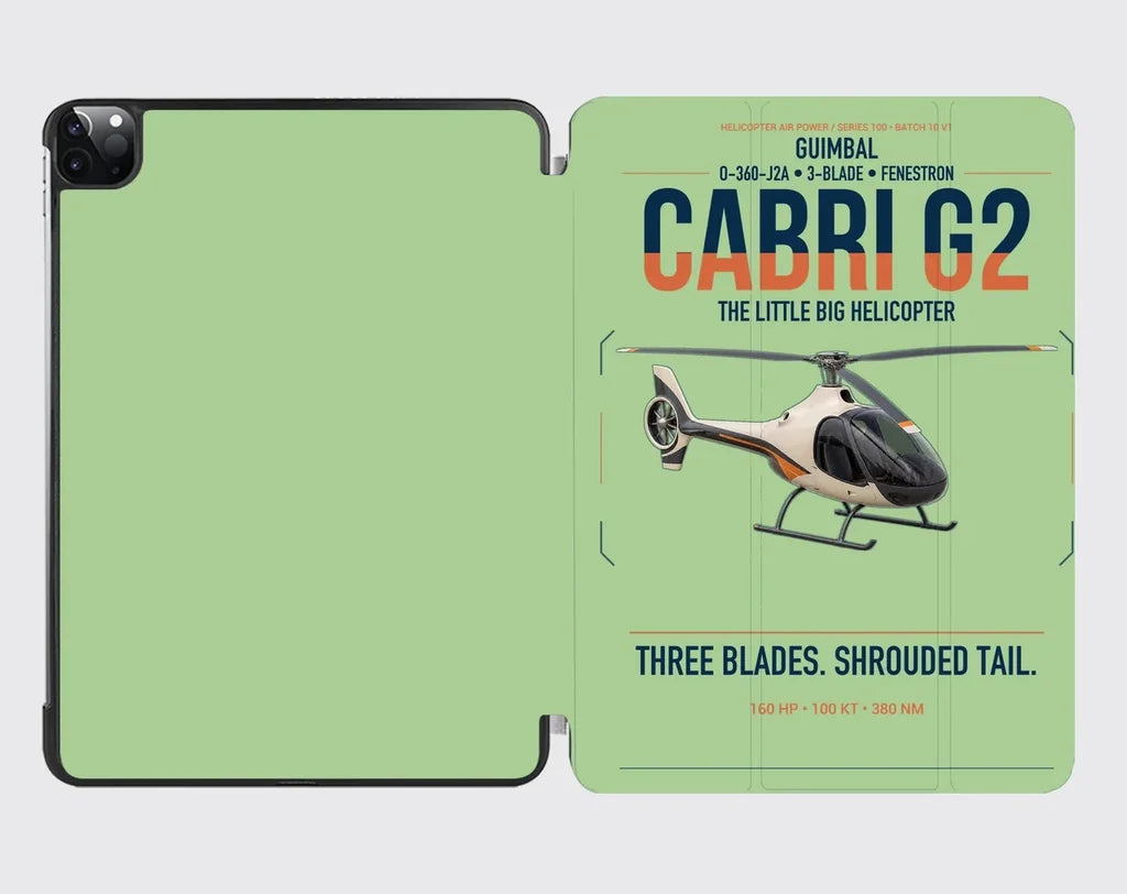 Guimbal Cabri G2 design on light green ipad tablet case