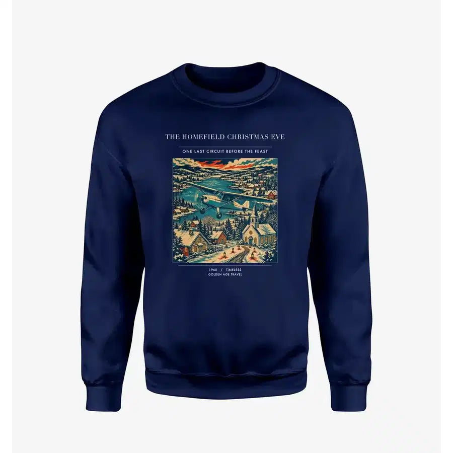 VINTAGE G4449 - The Homefield Christmas Eve - Designed Sweatshirts design on navyblue