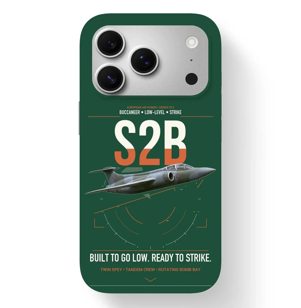 Blackburn Buccaneer S2B design on dark green magsafe iphone case, for iPhone 17 Pro