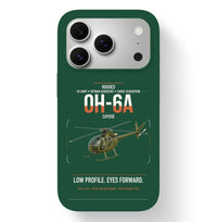 Thumbnail for Hughes OH-6A Cayuse design on dark green magsafe iphone case, for iPhone 17 Pro