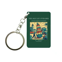 Thumbnail for VINTAGE G4379 - The Skycap's Pyramid - Designed Key Chain design on darkgreen