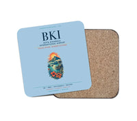 Thumbnail for Kota Kinabalu International Airport (BKI) design on light blue 1 piece coaster