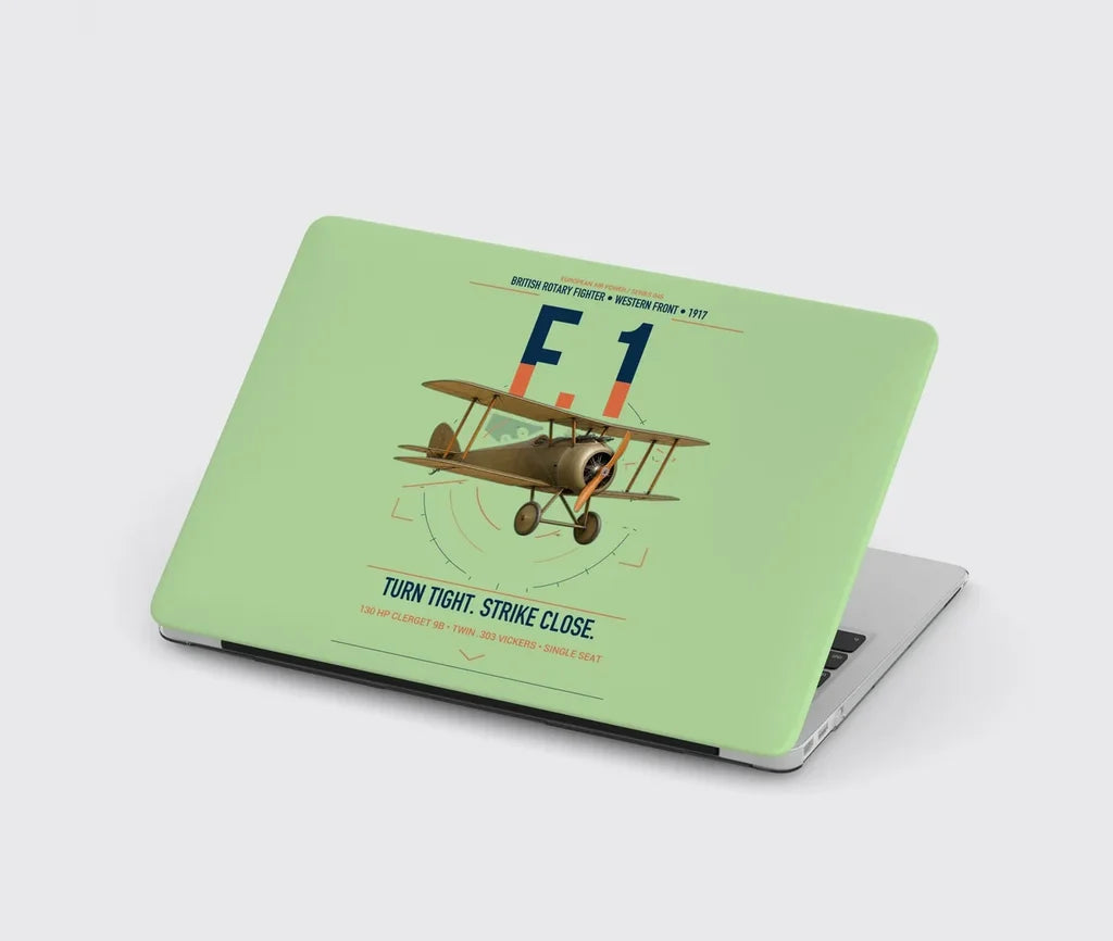 Sopwith Camel F.1 design on light green MacBook case