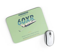 Thumbnail for Bombardier Learjet 60XR design on light green rectangle mouse pad