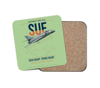 Thumbnail for Dassault Super Étendard design on light green 1 piece coaster