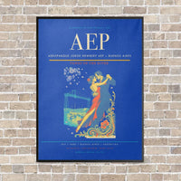 Thumbnail for Aeroparque Jorge Newbery AEP — Buenos Aires vertical canvas print - framed - blue background
