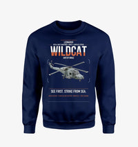 Thumbnail for Leonardo AW159 Wildcat HMA2 design on navy blue sweatshirt