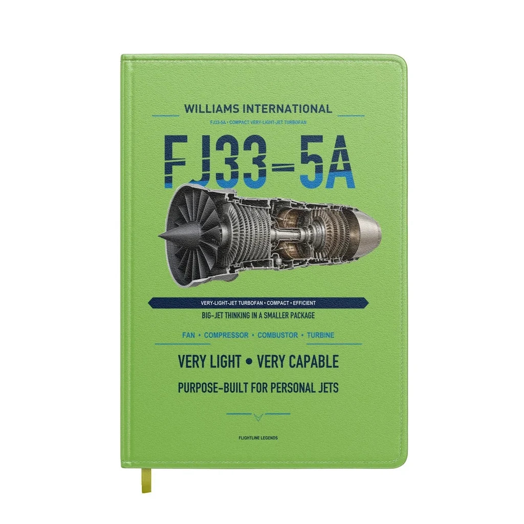 FJ33-5A design on light green notebook