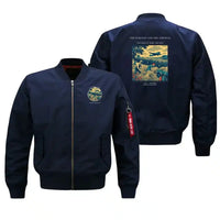 Thumbnail for VINTAGE G4510 - The Harvest And The Airfield - Bomber Jacket design on blue