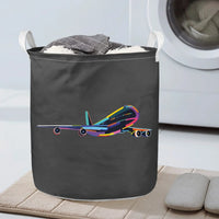 Thumbnail for Multicolor Airplane Laundry Basket - view 4
