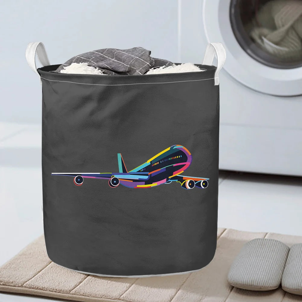 Multicolor Airplane Laundry Basket - view 4