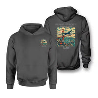 Thumbnail for VINTAGE G4116 - The Golden Gate Departure - Double-Side Hoodie design on darkgray double side