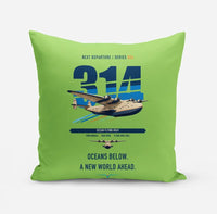 Thumbnail for Boeing 314 Clipper design on light green pillow