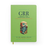 Thumbnail for Gerald R. Ford International Airport Grand Rapids (GRR) design on light green notebook