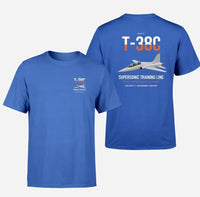Thumbnail for T-38C Talon design on blue double-side t-shirt, double-side print